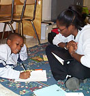 working on homework