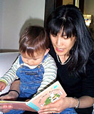 woman and child reading